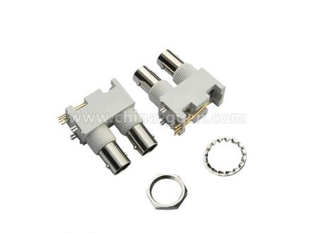 BNC female right-angle PCB mount connector