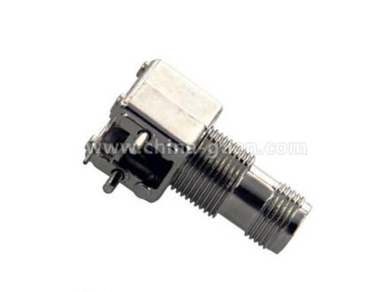 TNC coaxial right-angle bulkhead connector