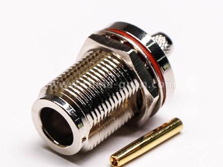 female straight bulkhead crimp connector, waterproof