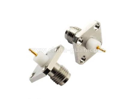 SMA coaxial straight bulkhead connector