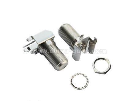 female right-angle bulkhead connector