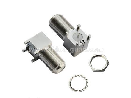 female right-angle bulkhead connector