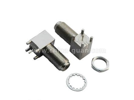 female right-angle bulkhead connector