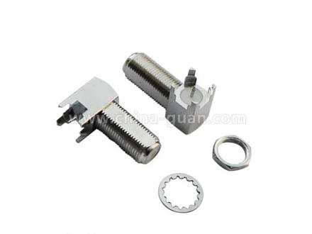 female right-angle bulkhead connector