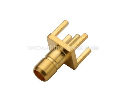 SMB female straight PCB mount connector