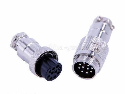 GX16 coaxial straight connector, waterproof