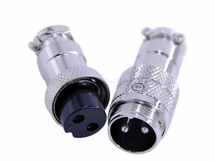 GX16 coaxial straight connector, waterproof