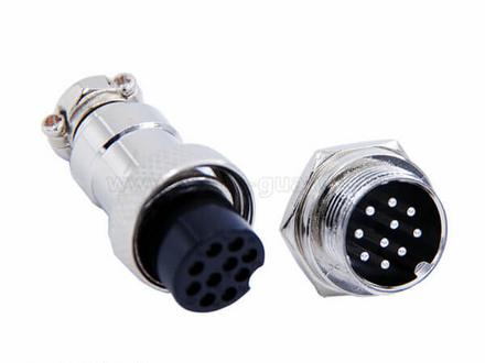 GX16 coaxial straight connector