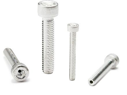 stainless hex socket cap screw through hole / silver plated